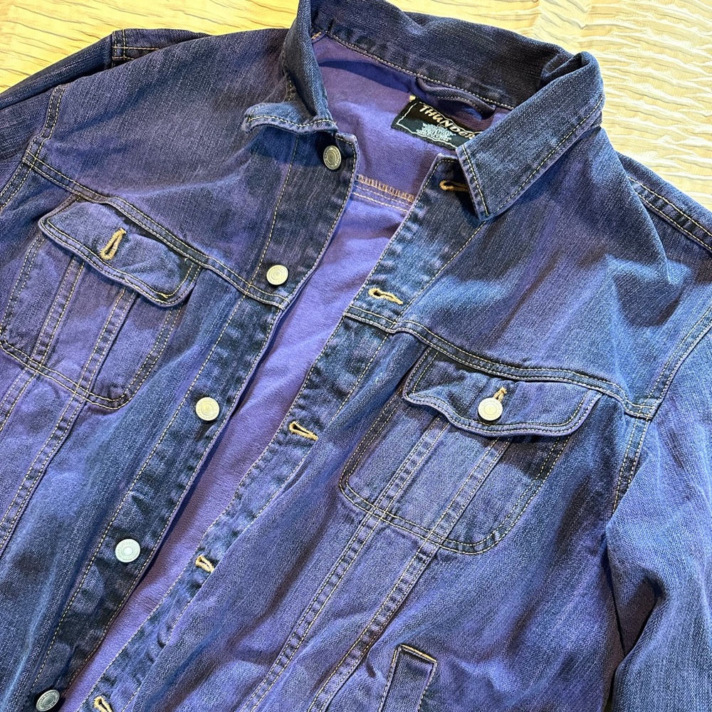 Purple denim jacket